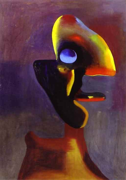  . 1935.     .    ,   . <br> .Head of a Man. 1935.Oil and vernis on cardboard glued to wood panel. Musee National d'Art Moderne, Centre Georges Pompidou,Paris,France <br> 104.5 x 74.2 cm 