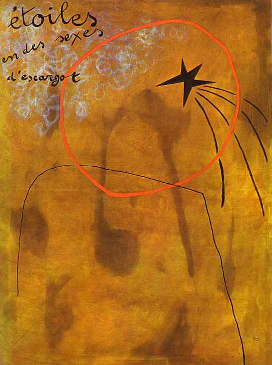 Stars in Snails' Sexes. Oil on canvas. 130 x 97 cm. 1925. Private collection. 