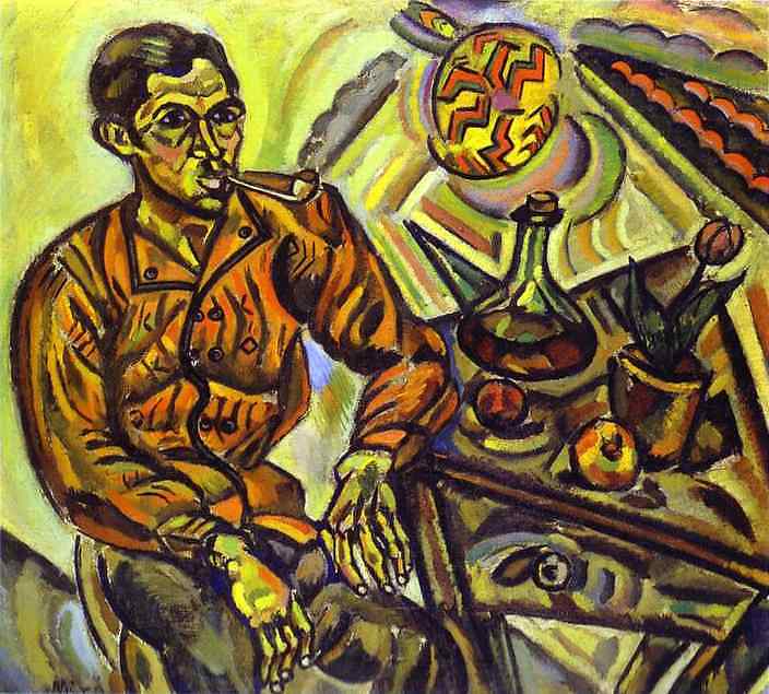  . .   . 1917.  , , . <br> Portrait of V. Nubiola. 1917. Oil on canvas. . Museum Folkwang, Essen, Germany. <br> 104 x 113 cm 
