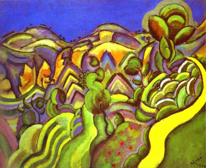 Ciurana, the Path. 1917. Oil on canvas. 60 x 73 cm. Private collection. 