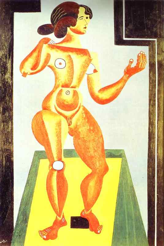 . 1921.   .  Perl, - <br> Standing Nude. 1921. Oil on canvas. Perls Galleries. New York, NY, USA. <br> 130 x 96 cm 