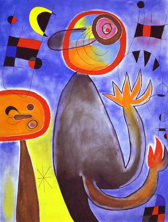       . 1953.   .   <br> Ladders Cross the Blue Sky in a Wheel of Fire. 1953. oil on canvas. Private collection. <br> 116 x 89 cm 