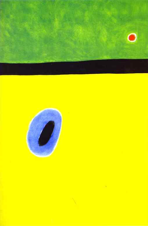  ,      ,     . 1967.   .   <br> The Lark's Wing, Encircled with Golden Blue, Rejoins the Heart of the Poppy Sleeping on a Diamond-Studded Meadow. 1967. Oil on canvas. Private collection.<br> 195 x 130 cm. 