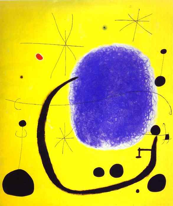  . 1967.  .   , <br>The Gold of the Azure. 1967. oil on canvas.Fundacio Joan Miro, Barcelona, Spain.<br> 205 x 173.5 cm.  