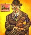   . 1918.   .   <br>Portrait of Hiberto Casany. (The Chauffeur). 1918. Oil on canvas. Private collection. <br> 70 x 62 cm