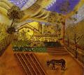    . 1918.   .  , . <br> The Vegetable Garden with Donkey. 1918. Oil on canvas. Moderna Museet, Stockholm, Sweden. <br> 64 x 70 cm