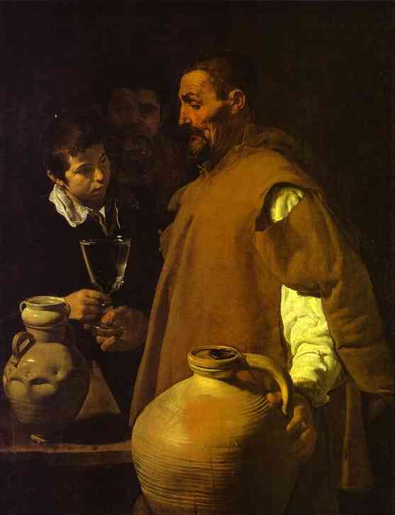    . 1620. , .  , <br>The Waterseller in Seville. c. 1620. Oil on canvas. Wellington Museum, London, UK.   