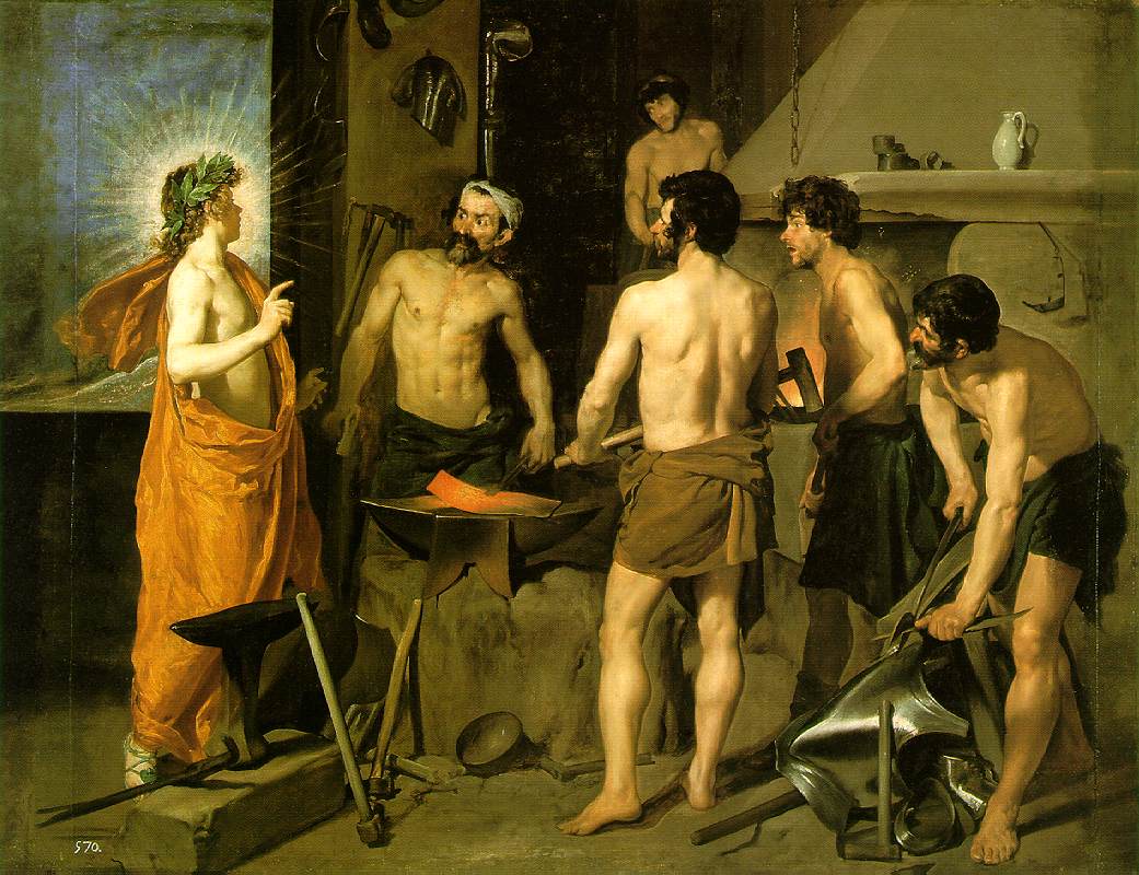  . 1630. , .  , <br>The Forge of Vulcan. 1630. Oil on canvas. Museo del Prado, Madrid, Spain.   
