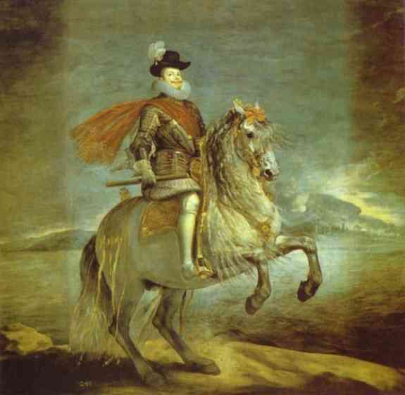  III . 1634/35. , .  , <br>Philip III on Horseback. c. 1634/35. Oil on canvas. Museo del Prado, Madrid, Spain.   