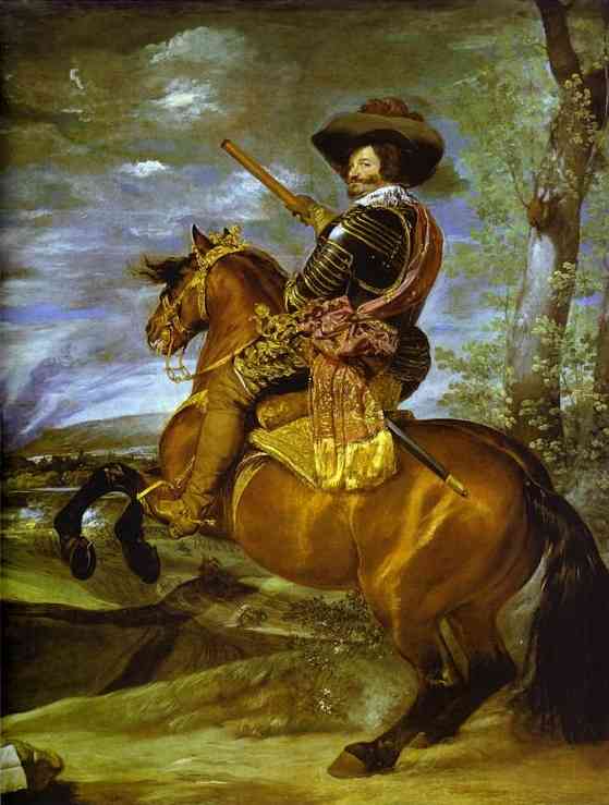   . 1634. , .  , <br>Count-Duke of Olivares on Horseback. 1634. Oil on canvas. Museo del Prado, Madrid, Spain.   