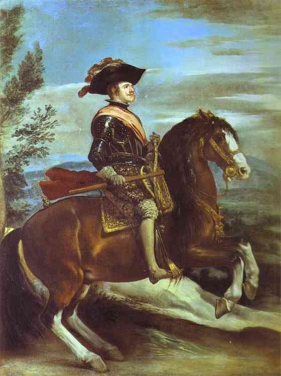  IV . 1635. , .  , <br>Philip IV on Horseback. c. 1635. Oil on canvas. Palazzo Pitti, Galleria Palatina, Florence, Italy.   