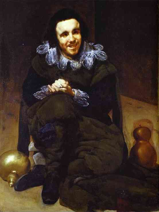 The Buffoon Calabazaz (Calabacillas). 1637-39. Oil on canvas. Museo del Prado, Madrid, Spain.  