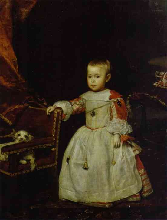 <br>Prince Felipe Prospero. 1659. Oil on canvas. Kunsthistorisches Museum, Vienna, Austria.   