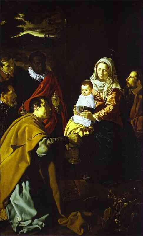  . 1619. , .  , <br>The Adoration of the Magi. 1619. Oil on canvas. Museo del Prado, Madrid, Spain.   