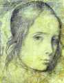  . 1618.  .  , <br>Head of a Girl. c. 1618. Chalk drawing. Biblioteca Nacional, Madrid, Spain. 