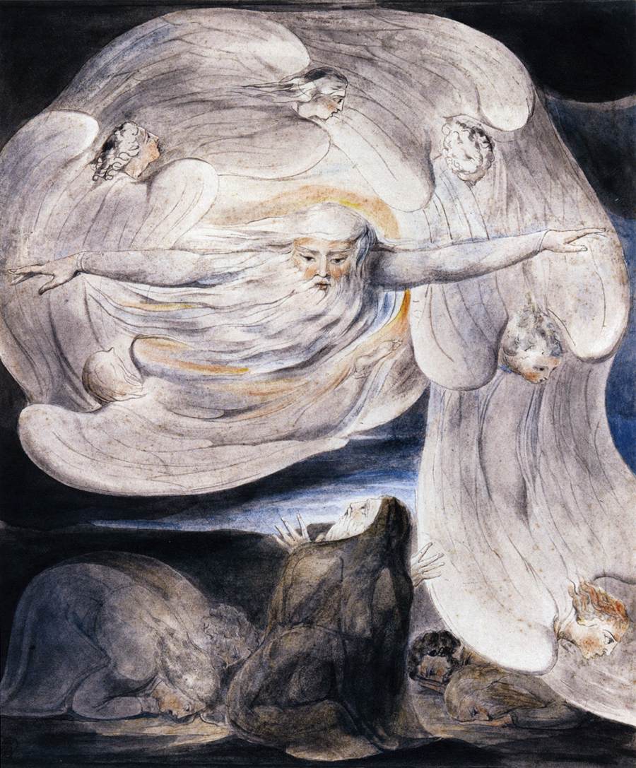 Job Confessing his Presumption to God who Answers from the Whirlwind. 1803-05. 393 x 330 mm.   ,  